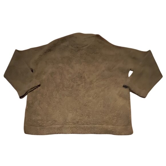 Aerie Oversized Cloud Sherpa Quarter Snap Button Pullover Sweater small - Picture 9 of 9